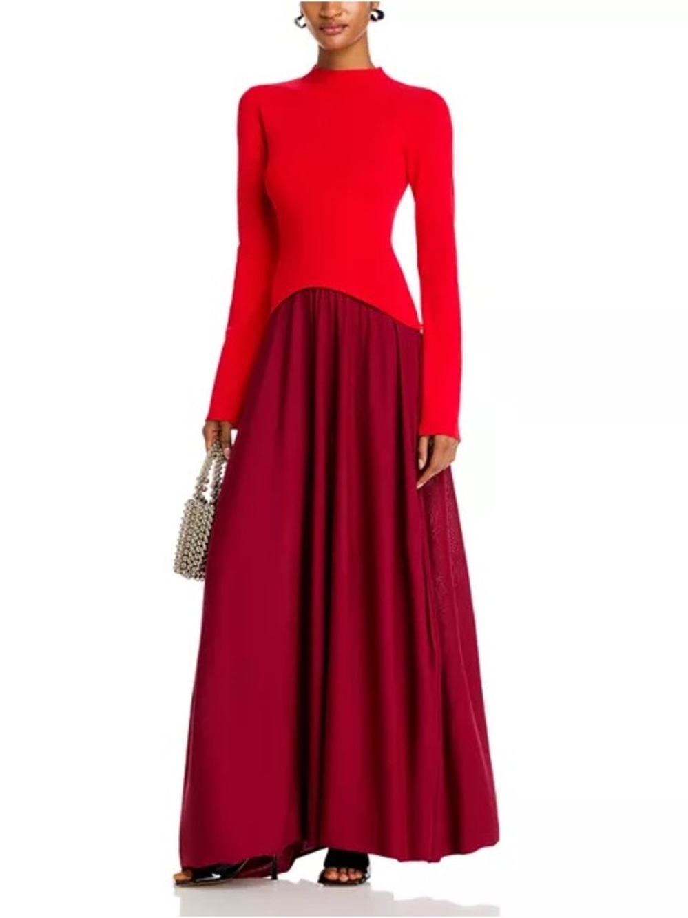 Solid & striped soglio dress